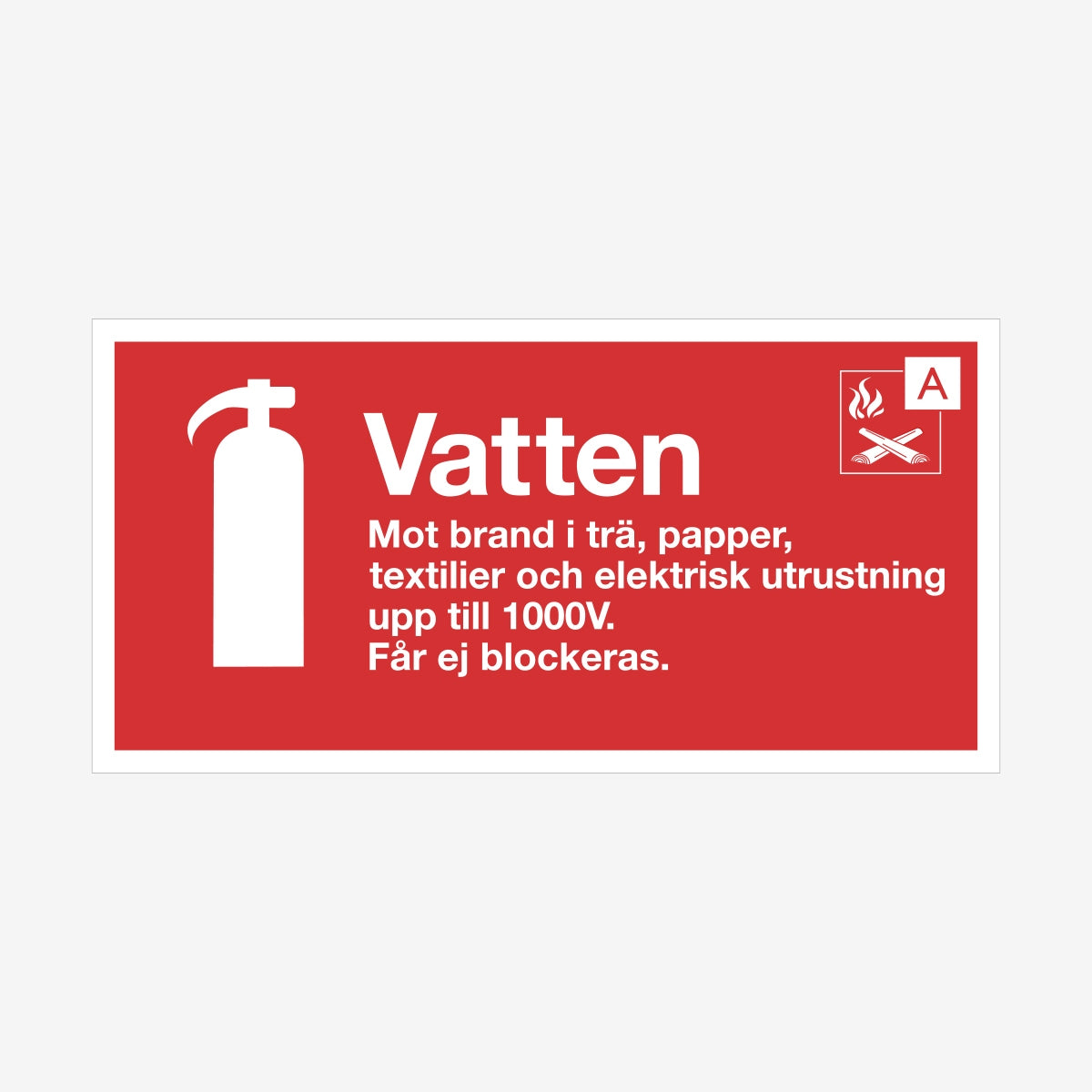 Typskylt Vatten