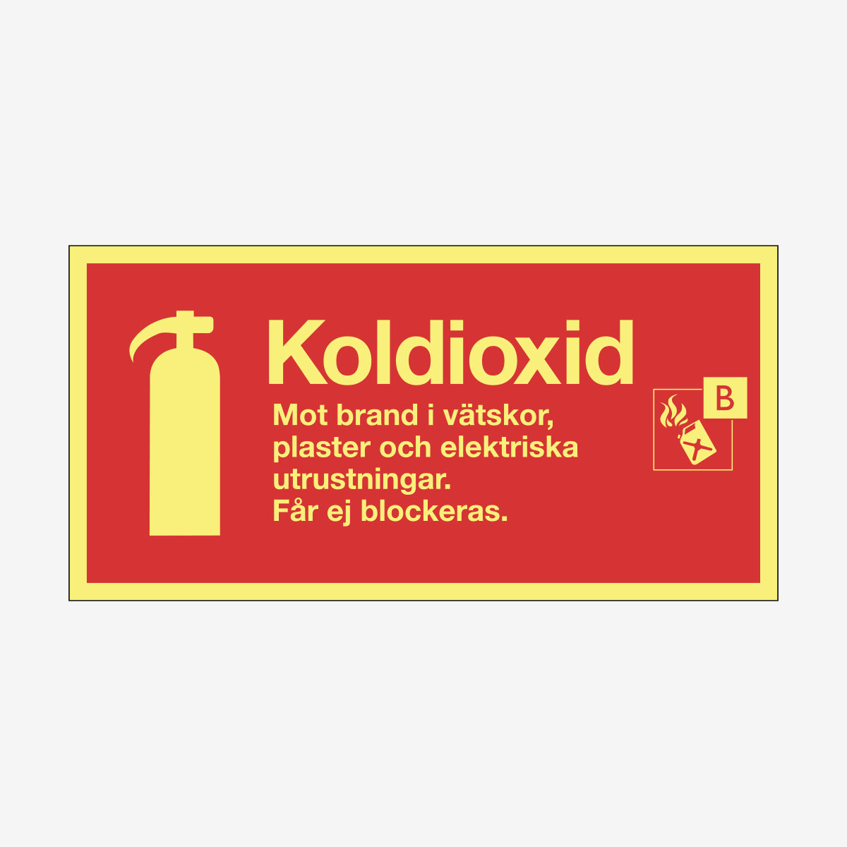 Typskylt Koldioxid