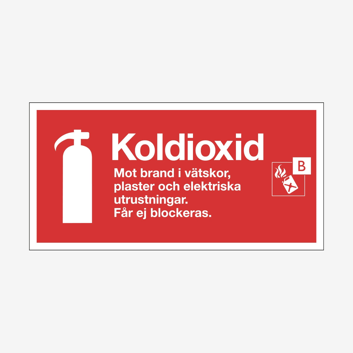 Typskylt Koldioxid