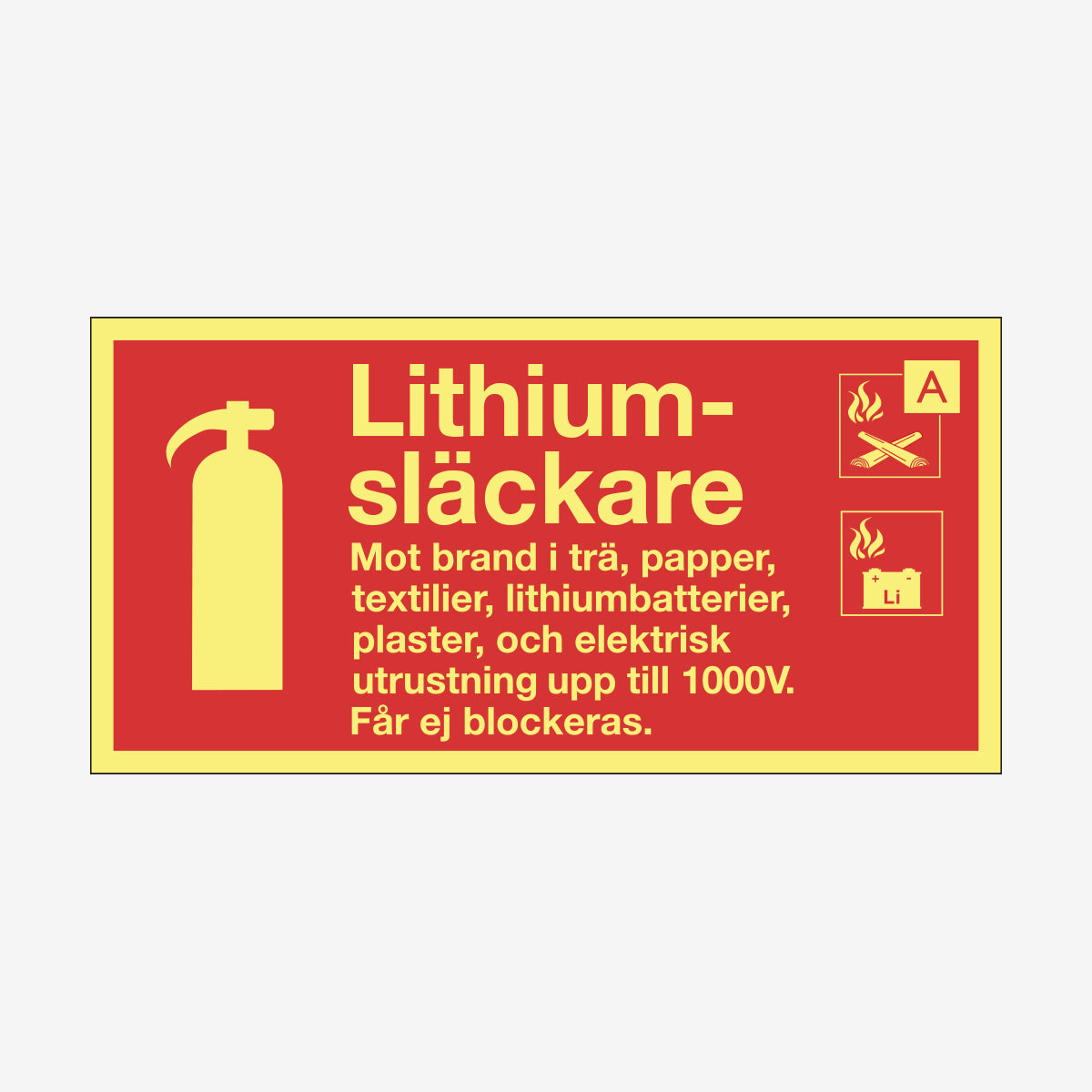 Typskylt Lithium