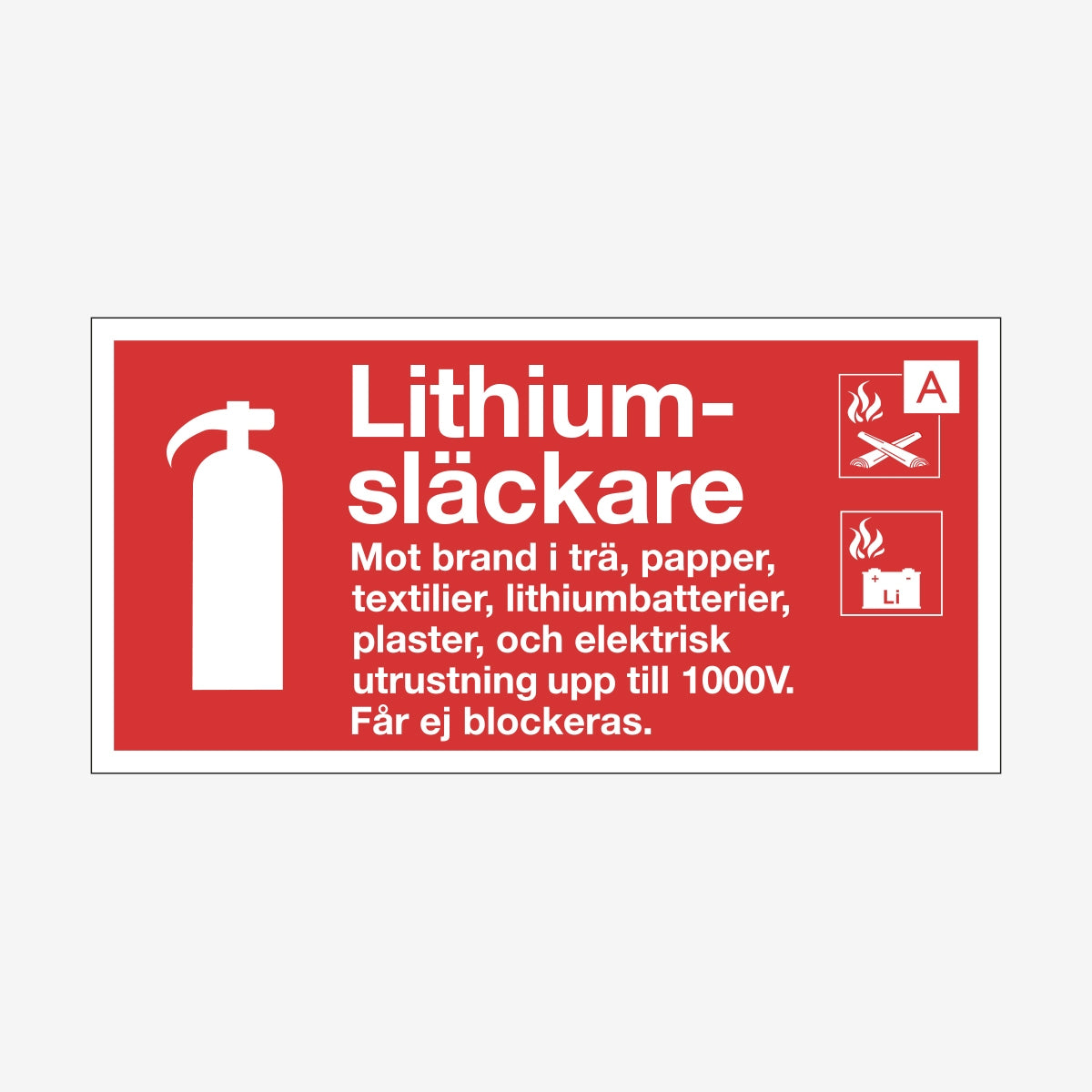 Typskylt Lithium