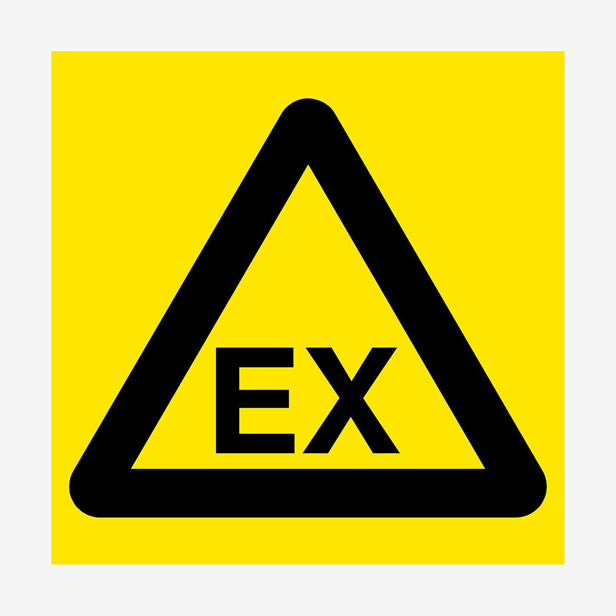 Varning EX en Skylt från Nordisk skylt