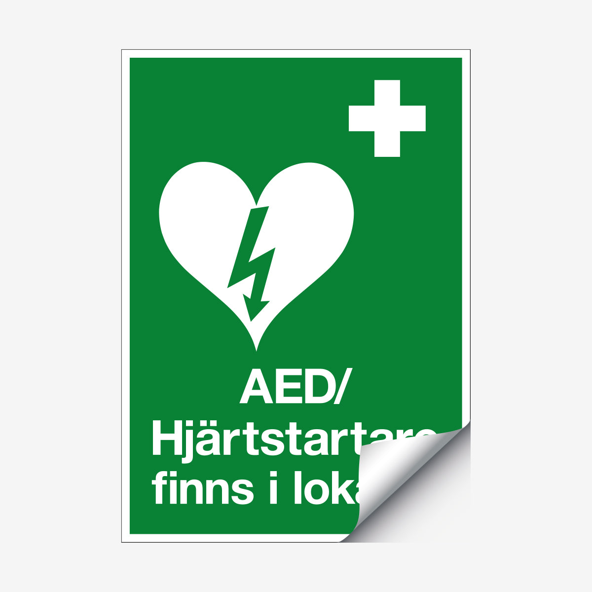 AED/Hjärtstartare finns i lokalen